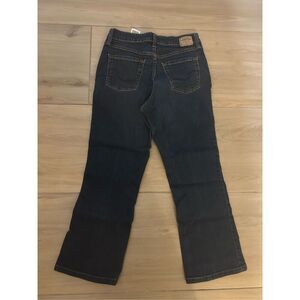 Dark Wash Levi's Signature At Waist Bootcut Jeans 8 Short/24” inseam